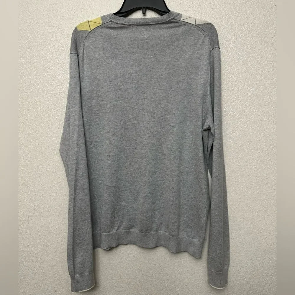 Banana Republic Silk Cotton Cashmere Argyle Sweater Size Medium
